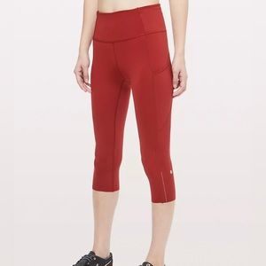 Lululemon Fast and Free Reflective High-Rise Crop 19"